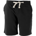Black - Front - Kariban Mens Fleece Sports Shorts