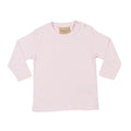 Pale Pink - Front - Larkwood Baby Unisex Plain Long Sleeve T-Shirt