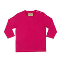 Fuchsia - Front - Larkwood Baby Unisex Plain Long Sleeve T-Shirt