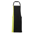 Black- Lime - Front - Premier Unisex Contrast Workwear Bib Apron