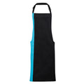 Black- Turquoise - Front - Premier Unisex Contrast Workwear Bib Apron