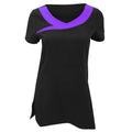 Black - Purple - Front - Premier Womens-Ladies Ivy Beauty And Spa Tunic (Contrast Neckline)