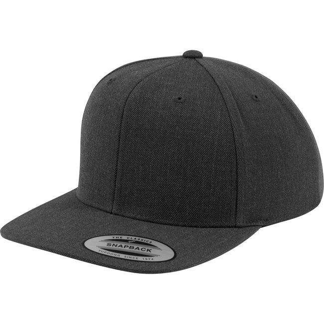 Dark Grey-Dark Grey - Front - Yupoong Mens The Classic Premium Snapback Cap