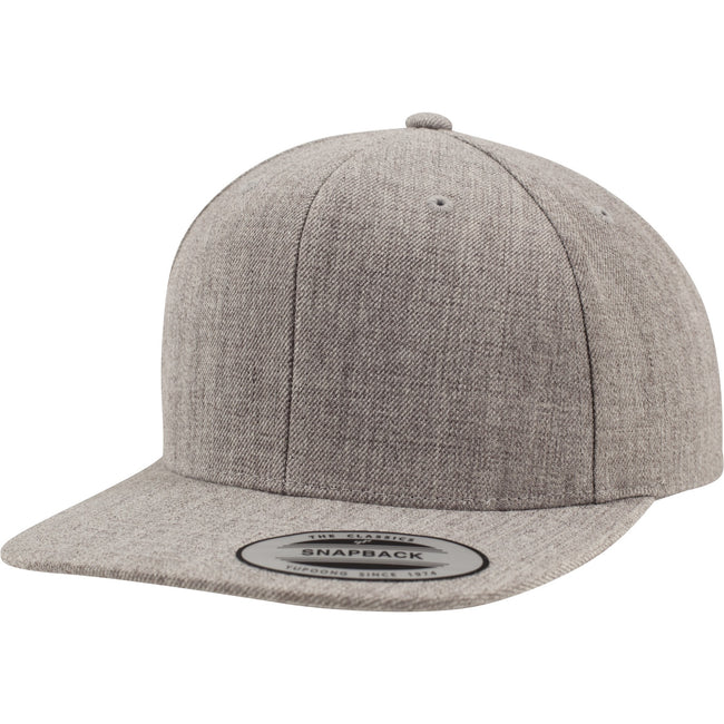 Heather-Heather - Front - Yupoong Mens The Classic Premium Snapback Cap