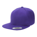 Purple - Front - Yupoong Mens The Classic Premium Snapback Cap
