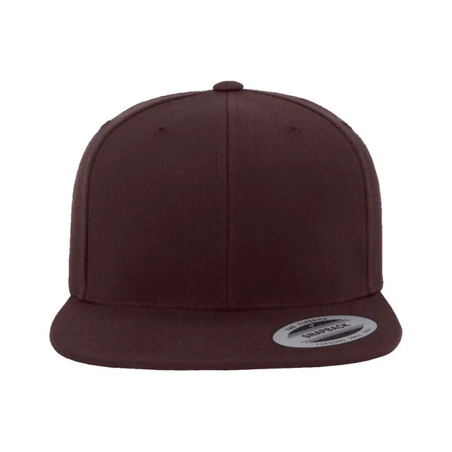 Brown - Front - Yupoong Mens The Classic Premium Snapback Cap