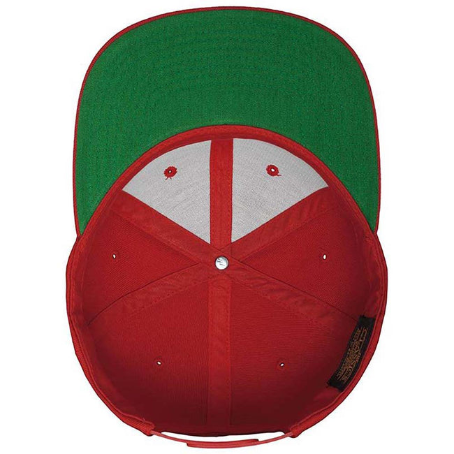 Red - Back - Yupoong Mens The Classic Premium Snapback Cap