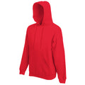 Red - Front - Fruit Of The Loom Mens Premium 70-30 Hooded Sweatshirt - Hoodie