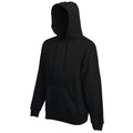 Black - Front - Fruit Of The Loom Mens Premium 70-30 Hooded Sweatshirt - Hoodie