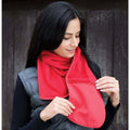 Red - Back - Result Active Anti-Pilling Fleece Winter Scarf With Zip Pocket