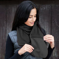 Black - Back - Result Active Anti-Pilling Fleece Winter Scarf With Zip Pocket
