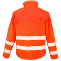 Fluorescent Orange - Back - Result Core Mens High-Visibility Winter Blouson Softshell Jacket (Water Resistant & Windproof)