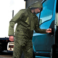 Olive - Back - Result Mens Heavyweight Waterproof Rain Suit (Jacket & Trouser Suit)