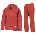 Red - Back - Result Mens Heavyweight Waterproof Rain Suit (Jacket & Trouser Suit)