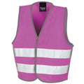 Pink - Front - Result Core Kids Unisex Hi-Vis Safety Vest