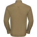 Khaki - Back - Russell Collection Mens Long Sleeve Classic Twill Shirt