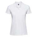 White - Front - Russell Europe Womens-Ladies Classic Cotton Short Sleeve Polo Shirt