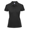Black - Front - Russell Europe Womens-Ladies Classic Cotton Short Sleeve Polo Shirt