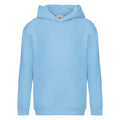 Sky Blue - Back - Fruit Of The Loom Kids Unisex Premium 70-30 Hooded Sweatshirt - Hoodie