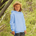 Sky Blue - Side - Fruit Of The Loom Kids Unisex Premium 70-30 Hooded Sweatshirt - Hoodie