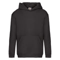 Black - Back - Fruit Of The Loom Kids Unisex Premium 70-30 Hooded Sweatshirt - Hoodie