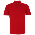 Cardinal Red - Front - Asquith & Fox Mens Plain Short Sleeve Polo Shirt
