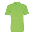Neon Green - Front - Asquith & Fox Mens Plain Short Sleeve Polo Shirt