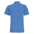 Cornflower - Back - Asquith & Fox Mens Plain Short Sleeve Polo Shirt