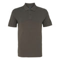 Slate - Front - Asquith & Fox Mens Plain Short Sleeve Polo Shirt