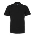 Black - Front - Asquith & Fox Mens Plain Short Sleeve Polo Shirt