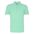 Mint - Front - Asquith & Fox Mens Plain Short Sleeve Polo Shirt