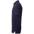 Navy - Side - Asquith & Fox Mens Plain Short Sleeve Polo Shirt