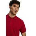 Cherry Red - Lifestyle - Asquith & Fox Mens Plain Short Sleeve Polo Shirt