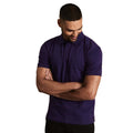 Purple Heather - Side - Asquith & Fox Mens Plain Short Sleeve Polo Shirt