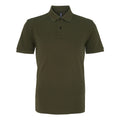 Olive - Front - Asquith & Fox Mens Plain Short Sleeve Polo Shirt