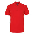 Red - Front - Asquith & Fox Mens Plain Short Sleeve Polo Shirt
