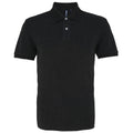 Black Heather - Front - Asquith & Fox Mens Plain Short Sleeve Polo Shirt
