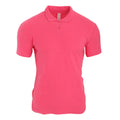 Fuchsia - Front - B&C Womens-Ladies ID.001 Plain Short Sleeve Polo Shirt