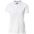 White - Front - Nimbus Womens-Ladies Yale Short Sleeve Polo Shirt