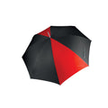 Black- Red - Front - Kimood Unisex Auto Opening Golf Umbrella