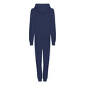 Navy - Back - Comfy Co Unisex Plain Hooded All In One Onesie (280 GSM)