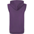 Purple - Back - AWDis Just Hoods Womens-Ladies Girlie Sleeveless Full Zip Hoodie