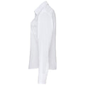 White - Side - Premier Womens-Ladies Long Sleeve Pilot Shirt