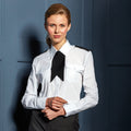White - Lifestyle - Premier Womens-Ladies Long Sleeve Pilot Shirt