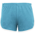 Teal - White - Front - American Apparel Womens-Ladies Cotton Casual-Sports Shorts