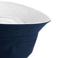 French Navy- White - Side - Beechfield Unisex Classic Reversible Bucket Hat