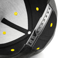 Black- Yellow - Side - Beechfield Unisex 5 Panel Contrast Snapback Cap