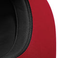 Black- Classic Red - Pack Shot - Beechfield Unisex 5 Panel Contrast Snapback Cap