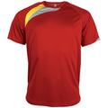 Red- Black- Storm Grey - Front - Kariban Proact Mens Short Sleeve Crew Neck Sports T-Shirt