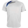 White- Royal- Storm Grey - Front - Kariban Proact Mens Short Sleeve Crew Neck Sports T-Shirt
